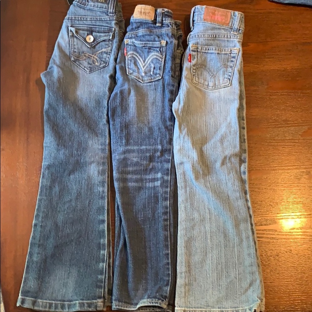 3 pair of little girl size 6 jeans